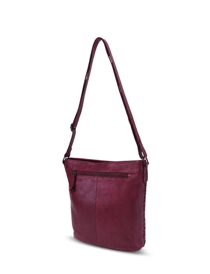 COOGEE CROSS BODY BAG W/ ADJUSTABLE STRAP - PURPLE