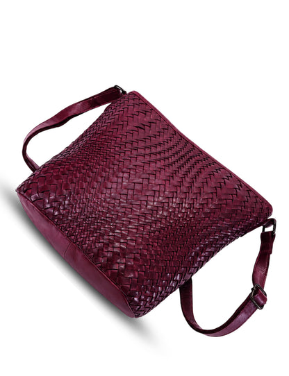 COOGEE CROSS BODY BAG W/ ADJUSTABLE STRAP - PURPLE