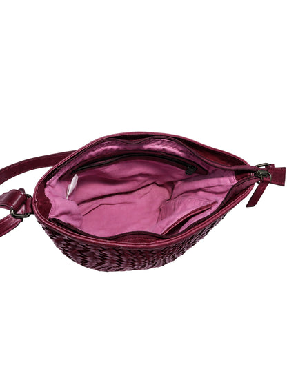 COOGEE CROSS BODY BAG W/ ADJUSTABLE STRAP - PURPLE