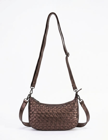 SORRENTO MOON CROSS BODY BAG W/ ADJUSTABLE STRAP - COOPER