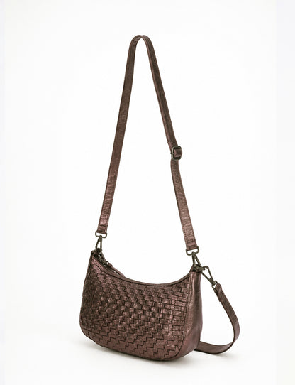 SORRENTO MOON CROSS BODY BAG W/ ADJUSTABLE STRAP - COOPER