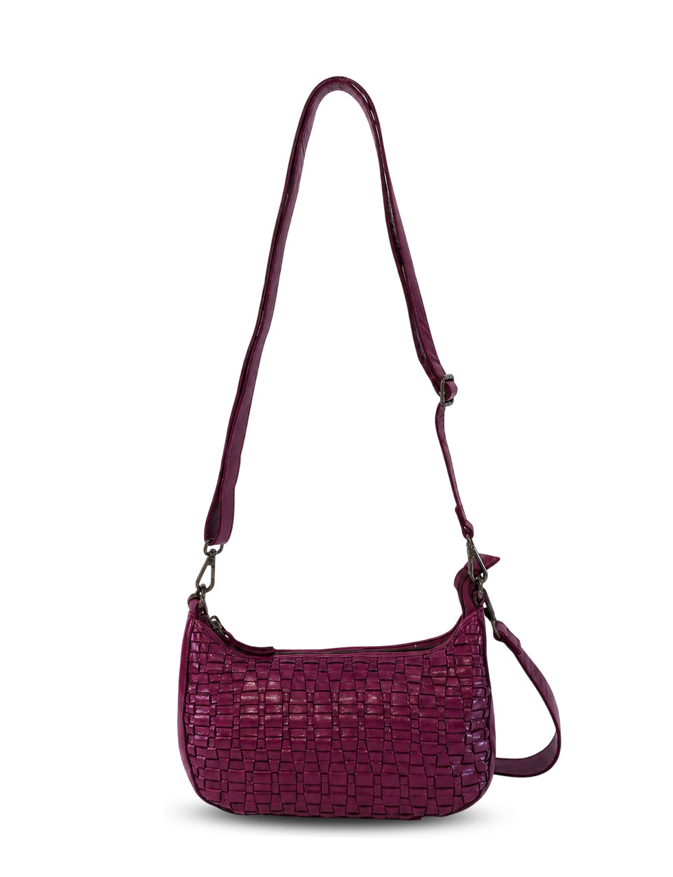 SORRENTO MOON CROSS BODY BAG W/ ADJUSTABLE STRAP - PURPLE