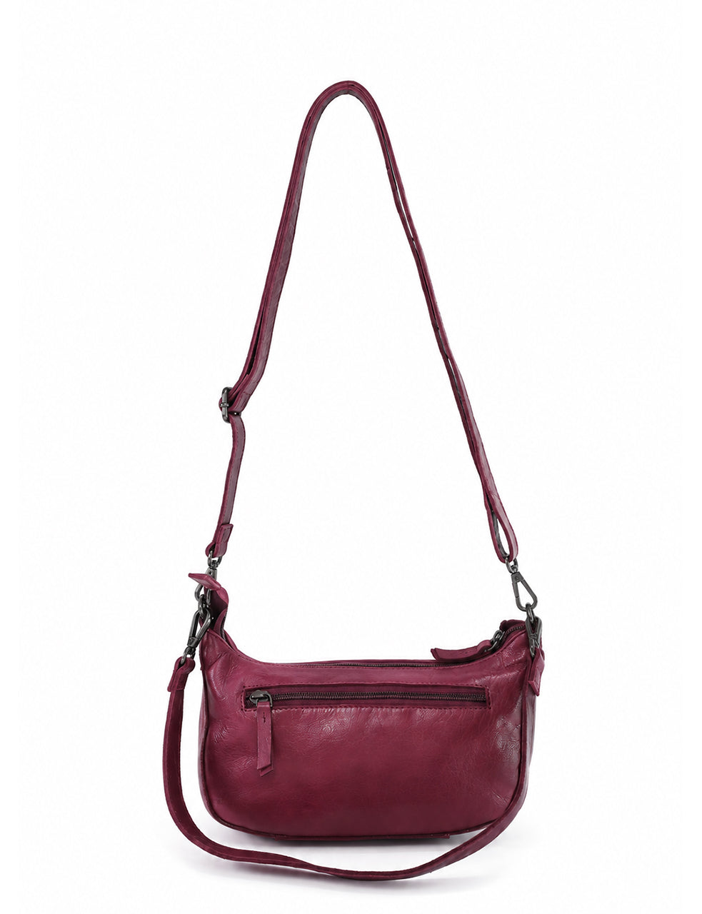 SORRENTO MOON CROSS BODY BAG W/ ADJUSTABLE STRAP - PURPLE