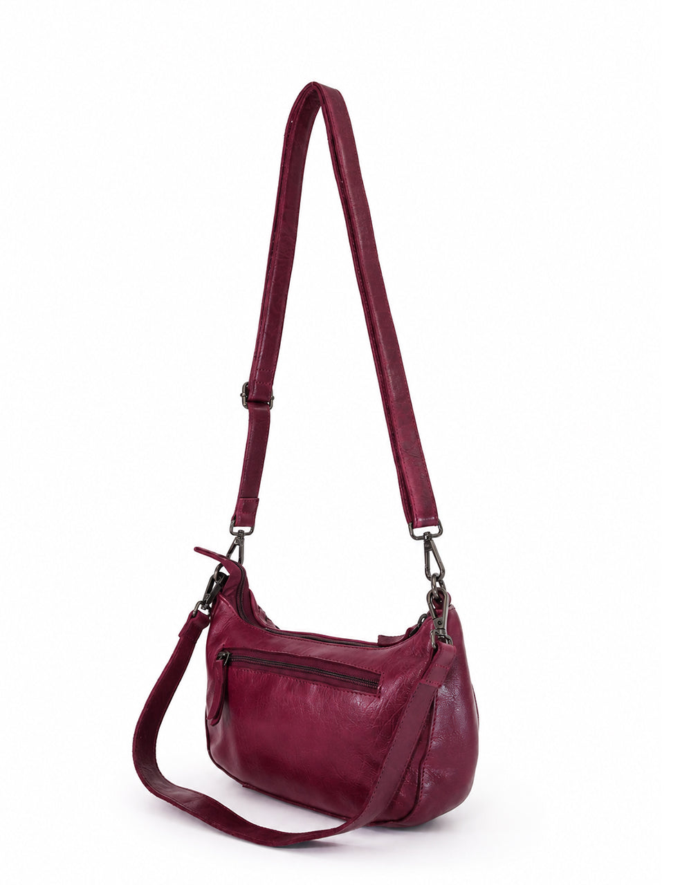 SORRENTO MOON CROSS BODY BAG W/ ADJUSTABLE STRAP - PURPLE