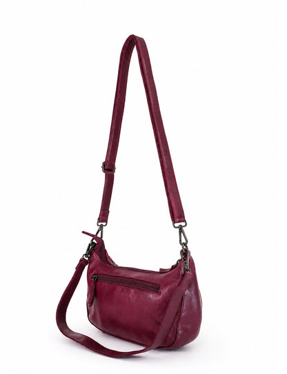 SORRENTO MOON CROSS BODY BAG W/ ADJUSTABLE STRAP - PURPLE