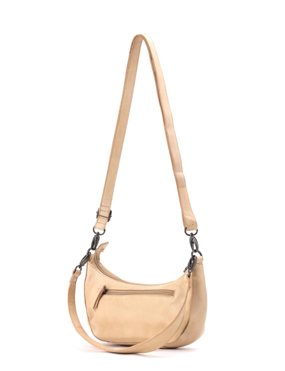 SORRENTO MOON CROSS BODY BAG W/ ADJUSTABLE STRAP - TAUPE