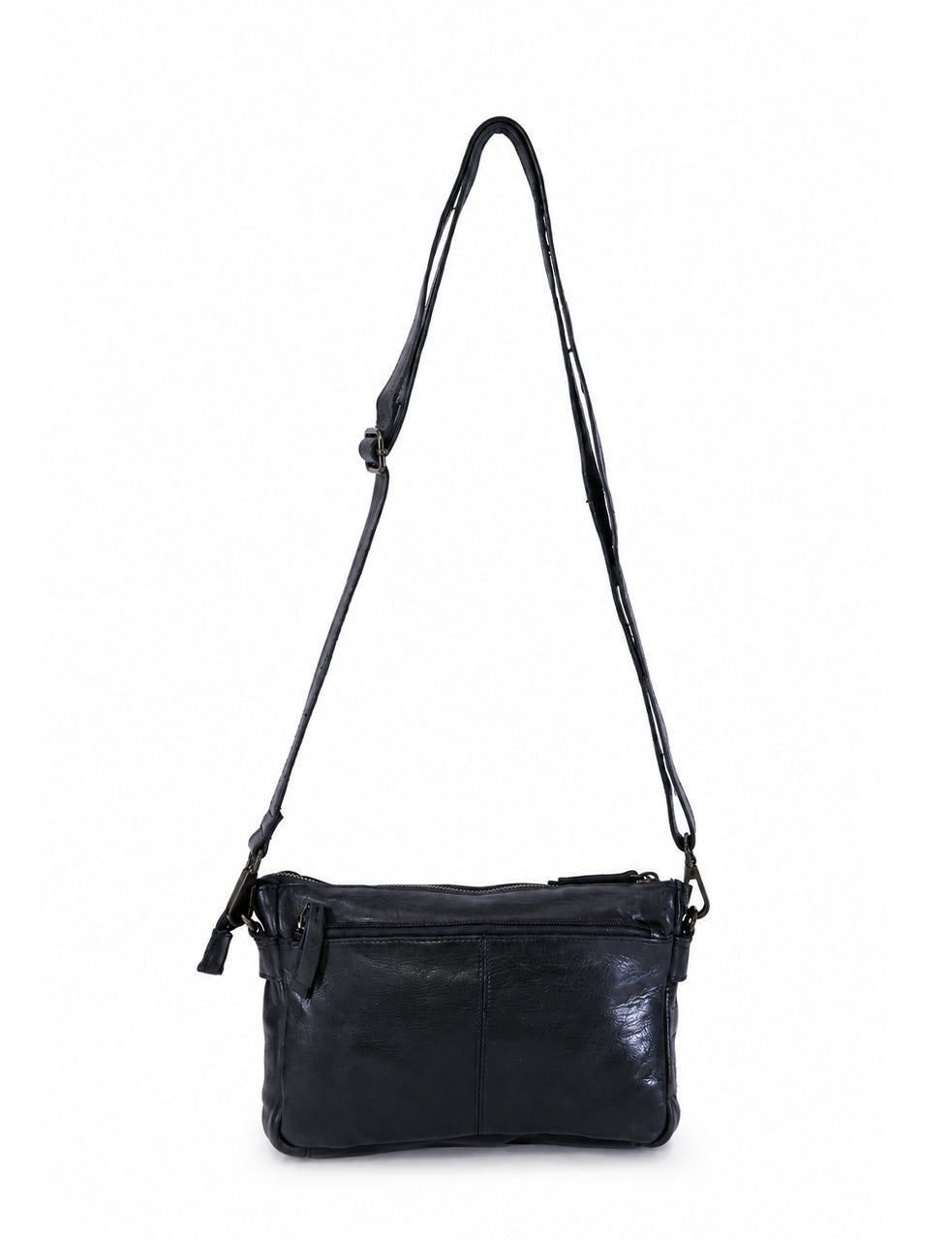 BOWRAL LASER CUT CROSS BODY STRAP W/ STUDS - Black