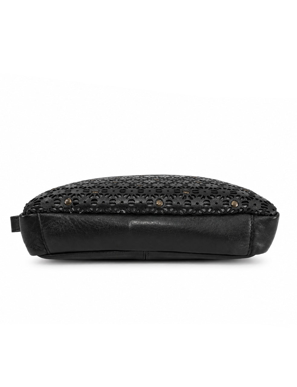 BOWRAL LASER CUT CROSS BODY STRAP W/ STUDS - Black