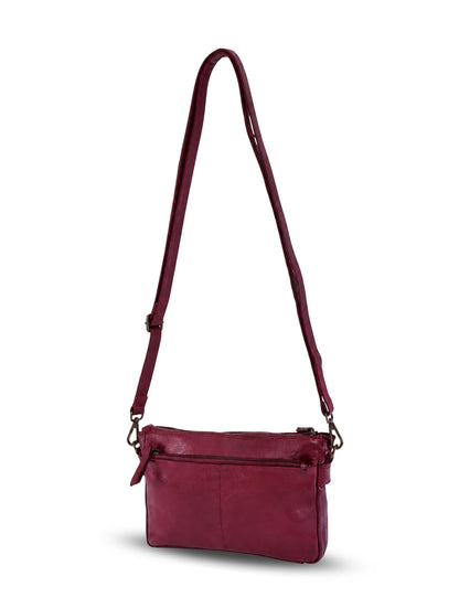 BOWRAL LASER CUT CROSS BODY STRAP W/ STUDS - Purple