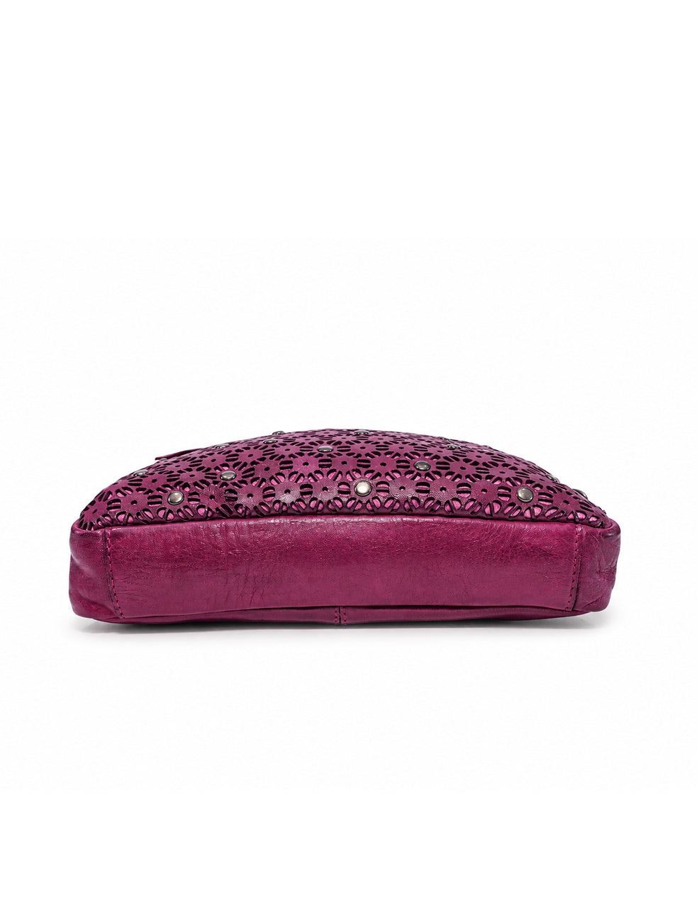 BOWRAL LASER CUT CROSS BODY STRAP W/ STUDS - Purple