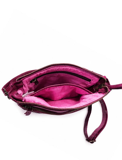 BOWRAL LASER CUT CROSS BODY STRAP W/ STUDS - Purple