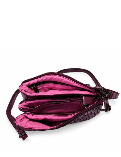 PADDINGTON CROSS BODY BAG W/ ADJUSTABLE STRAP - PURPLE