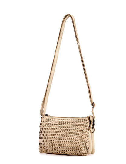 PADDINGTON CROSS BODY BAG W/ ADJUSTABLE STRAP - TAUPE