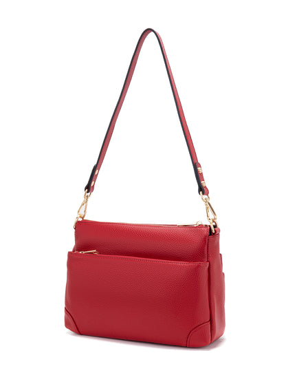 FAITH LEATHER CROSS BODY BAG- E1-0749-FIRE