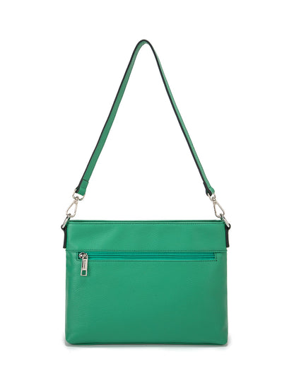 VICKY LEATHER XBODY BAG-  E1-0807A-GRN- SALE