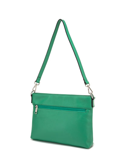 VICKY LEATHER XBODY BAG-  E1-0807A-GRN