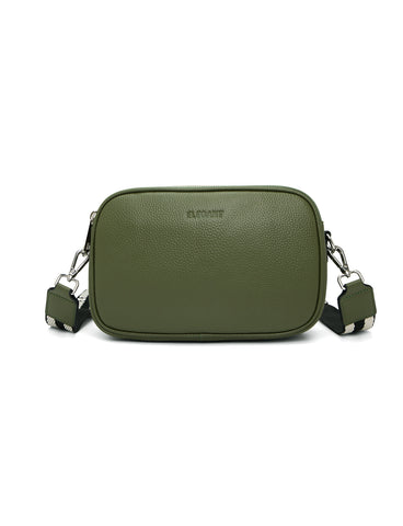 ALLY TRIPLE COMPARTMENT CROSSBODY -E1-0811A-OLIVE- NEW IN