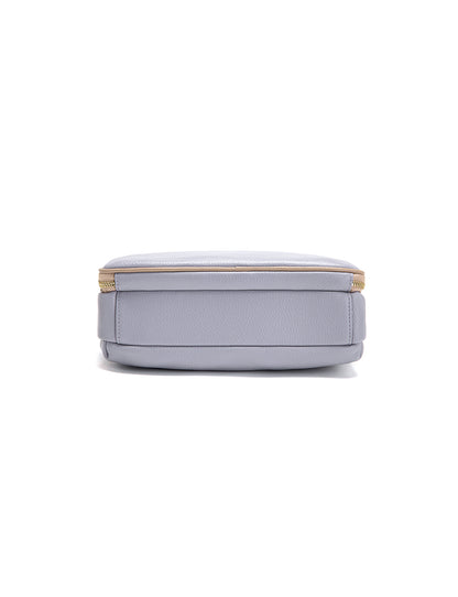 FELICITY LEATHER XBODY BAG- E1-0814A-CORNFLOWER/PUTTY
