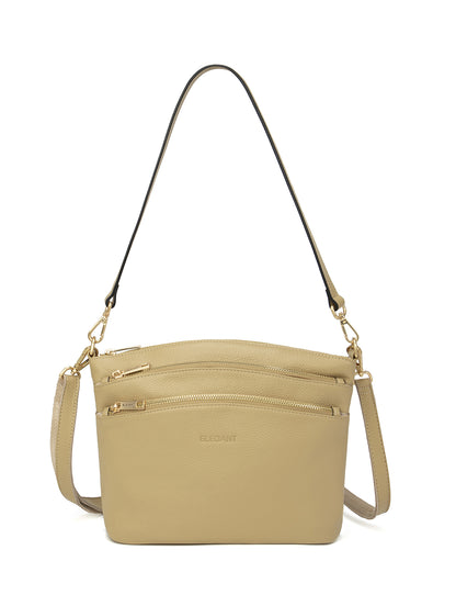 GRACE LEATHER XBODY BAG- E1-0818-ARTICHOKE- SALE