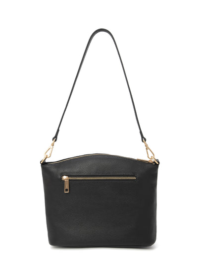 GRACE LEATHER XBODY BAG- E1-0818-BLK