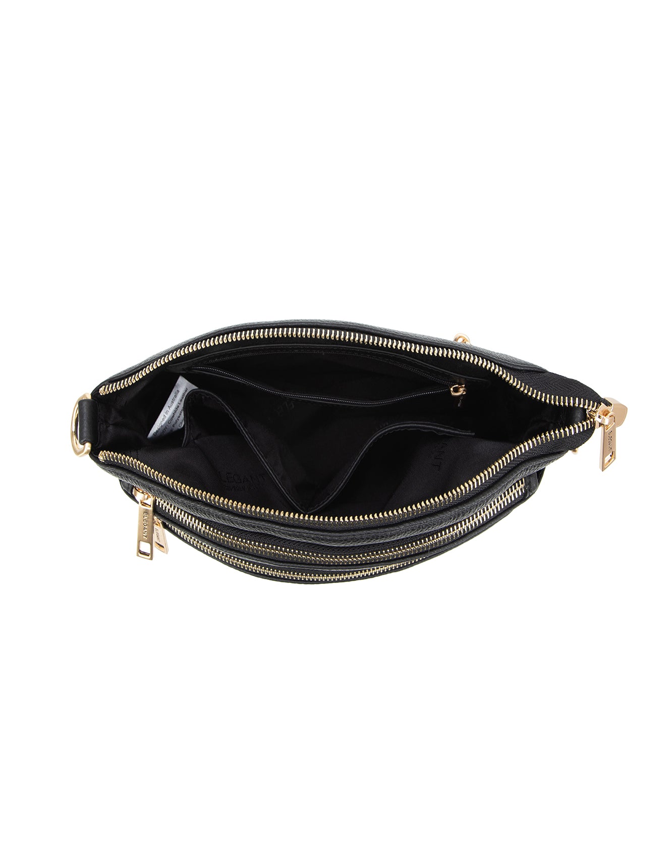 GRACE LEATHER XBODY BAG- E1-0818-BLK