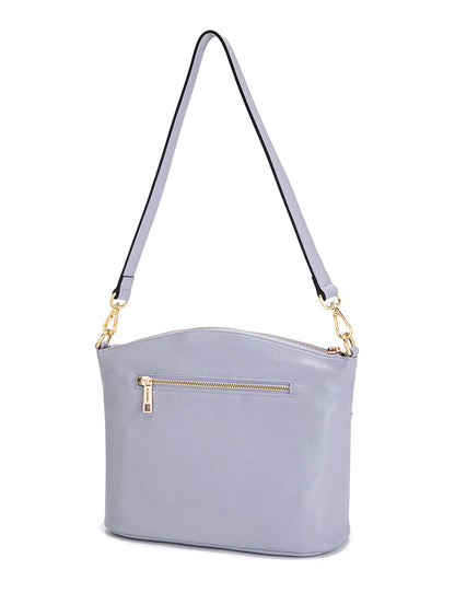 GRACE LEATHER XBODY BAG- E1-0818-CORNFLOWER