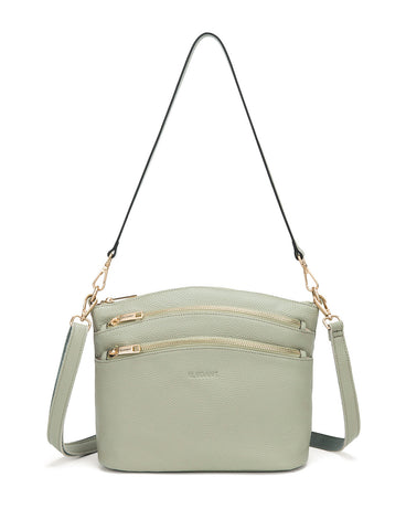 GRACE LEATHER XBODY BAG- E1-0818-D-SAGE- NEW IN