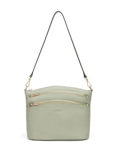 GRACE LEATHER XBODY BAG- E1-0818-D-SAGE- NEW IN