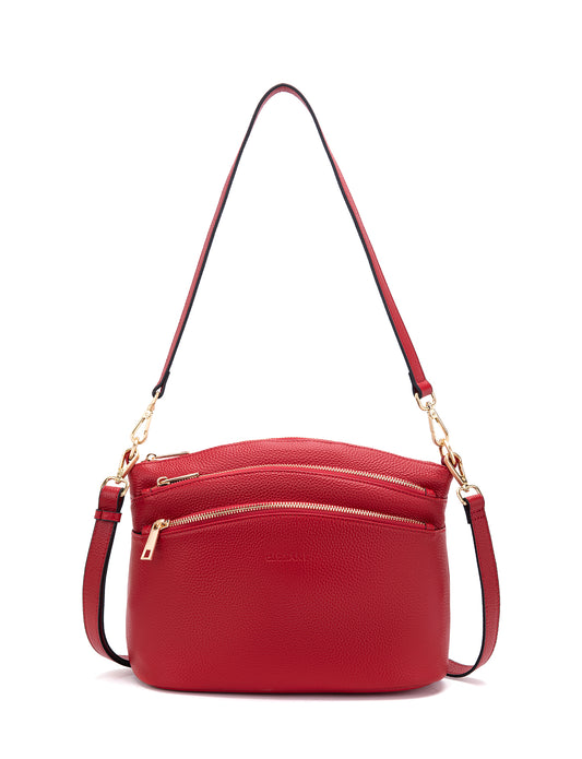 GRACE LEATHER XBODY BAG- E1-0818-FIRE