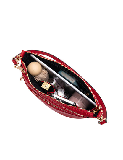 GRACE LEATHER XBODY BAG- E1-0818-FIRE