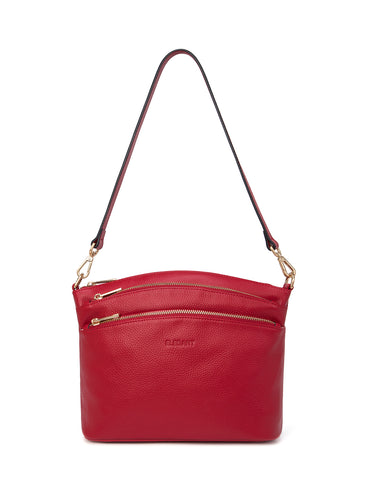 GRACE LEATHER XBODY BAG- E1-0818-FIRE- NEW IN