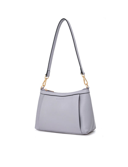 MARCIA LEATHER XBODY BAG- BLACK- E1-0830-CORNFLOWER