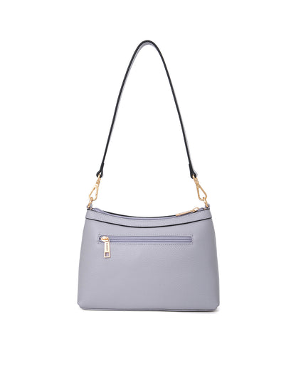 MARCIA LEATHER XBODY BAG- BLACK- E1-0830-CORNFLOWER