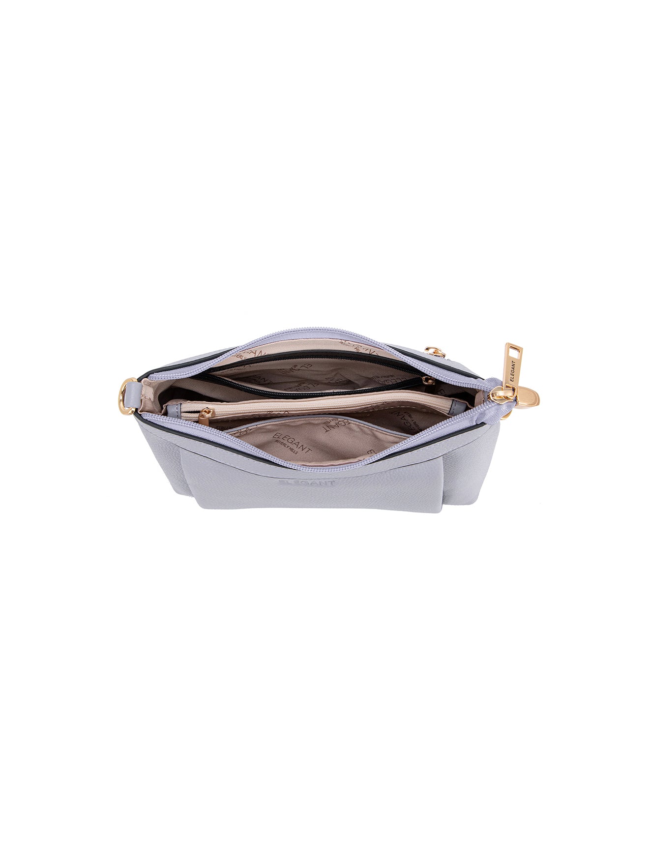 MARCIA LEATHER XBODY BAG- BLACK- E1-0830-CORNFLOWER