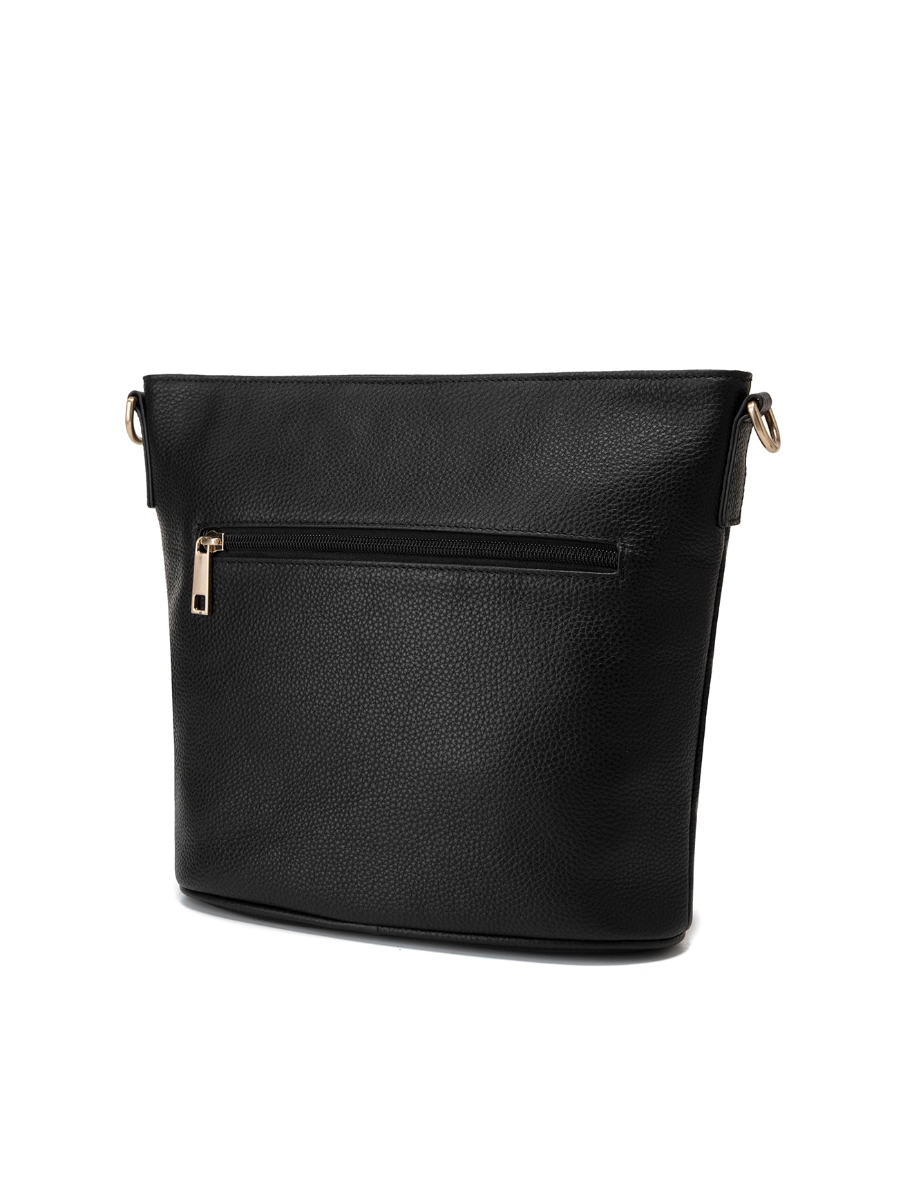 MACKENZIE LEATHER BUCKET BAG- E1-0833-BLK
