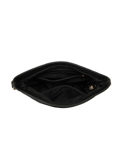 MACKENZIE LEATHER BUCKET BAG- E1-0833-BLK