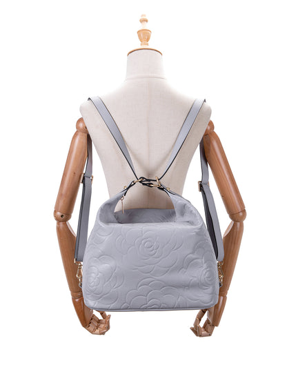 ROSANNA LEATHER CONVERTIBLE BACKPACK- E1-0839-CORNFLOWER