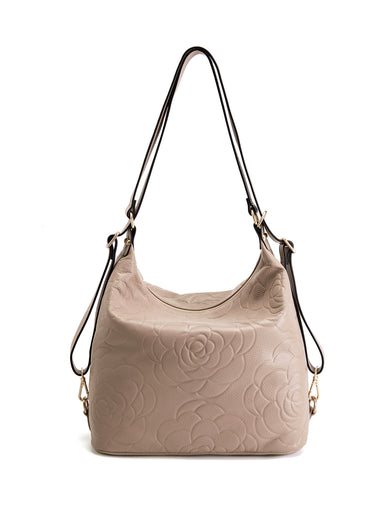 ROSANNA LEATHER CONVERTIBLE BACKPACK- E1-0839-PUTTY – Serenade-Leather