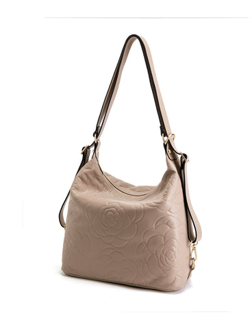 ROSANNA LEATHER CONVERTIBLE BACKPACK- E1-0839-PUTTY- NEW IN