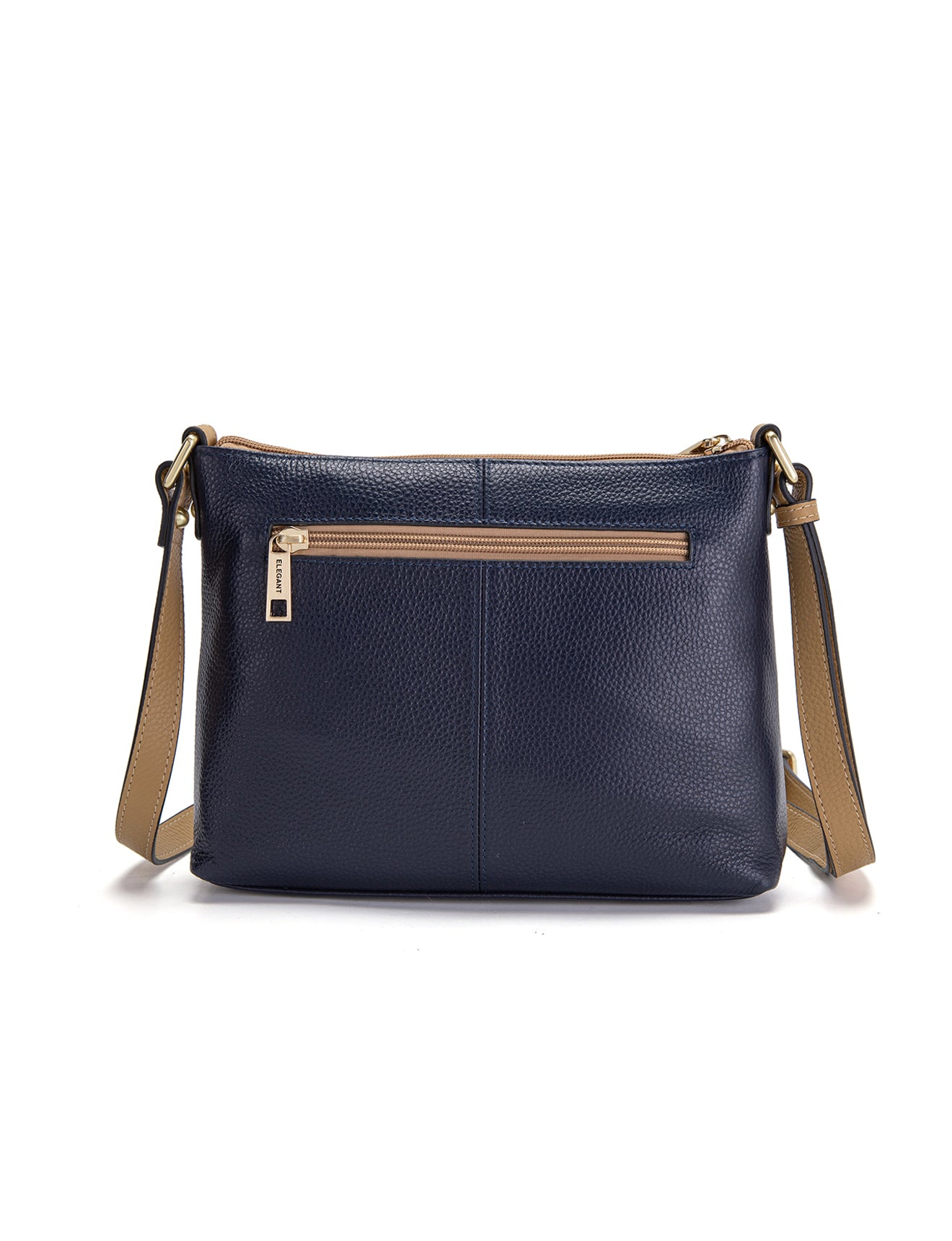 FRANCIS LEATHER XBODY BAG WITH RFID COMPARTMENT- E1-0840-NVY/CAM