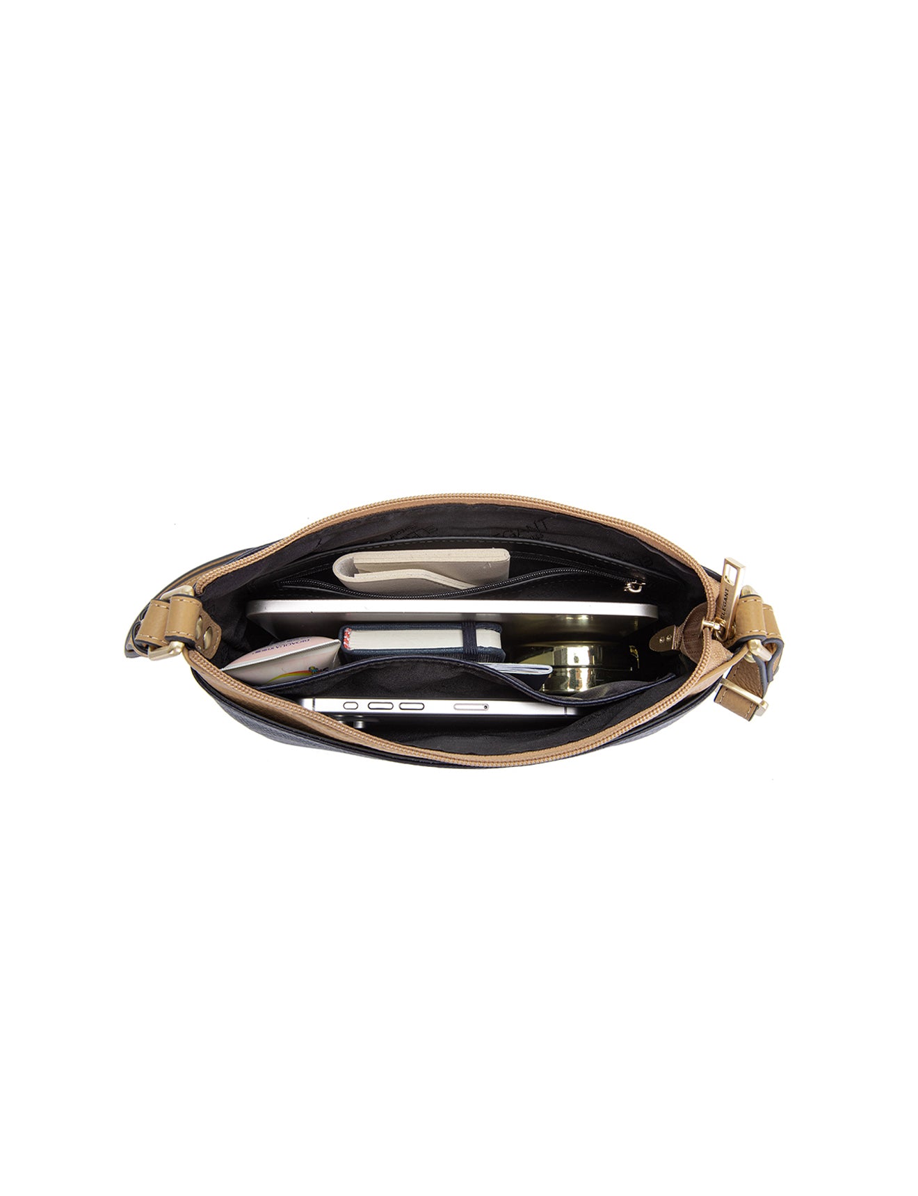 FRANCIS LEATHER XBODY BAG WITH RFID COMPARTMENT- E1-0840-NVY/CAM