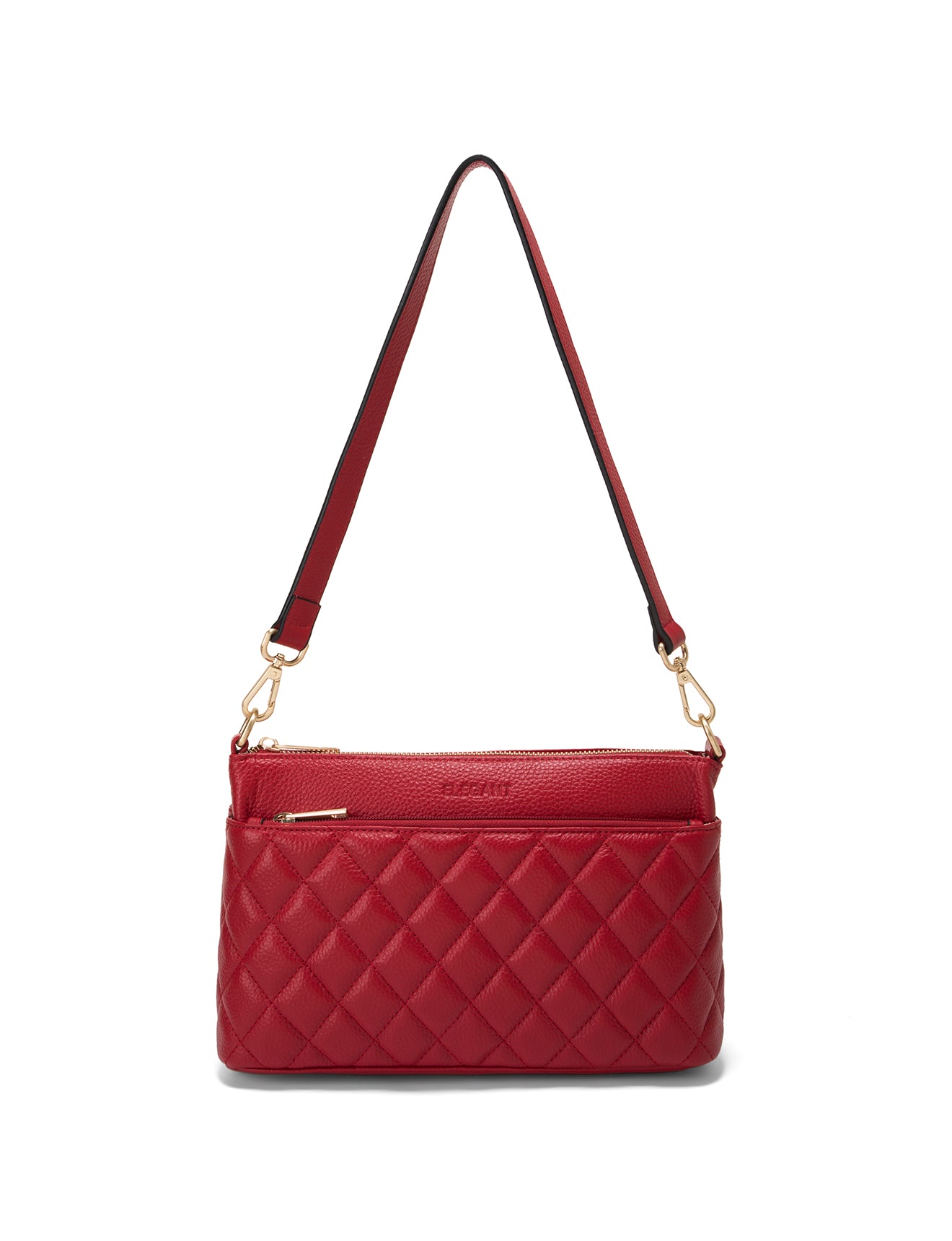 TIANA QUILTED LEATHER XBODY BAG- E1-0845-FIRE