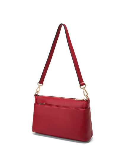 TIANA QUILTED LEATHER XBODY BAG- E1-0845-FIRE