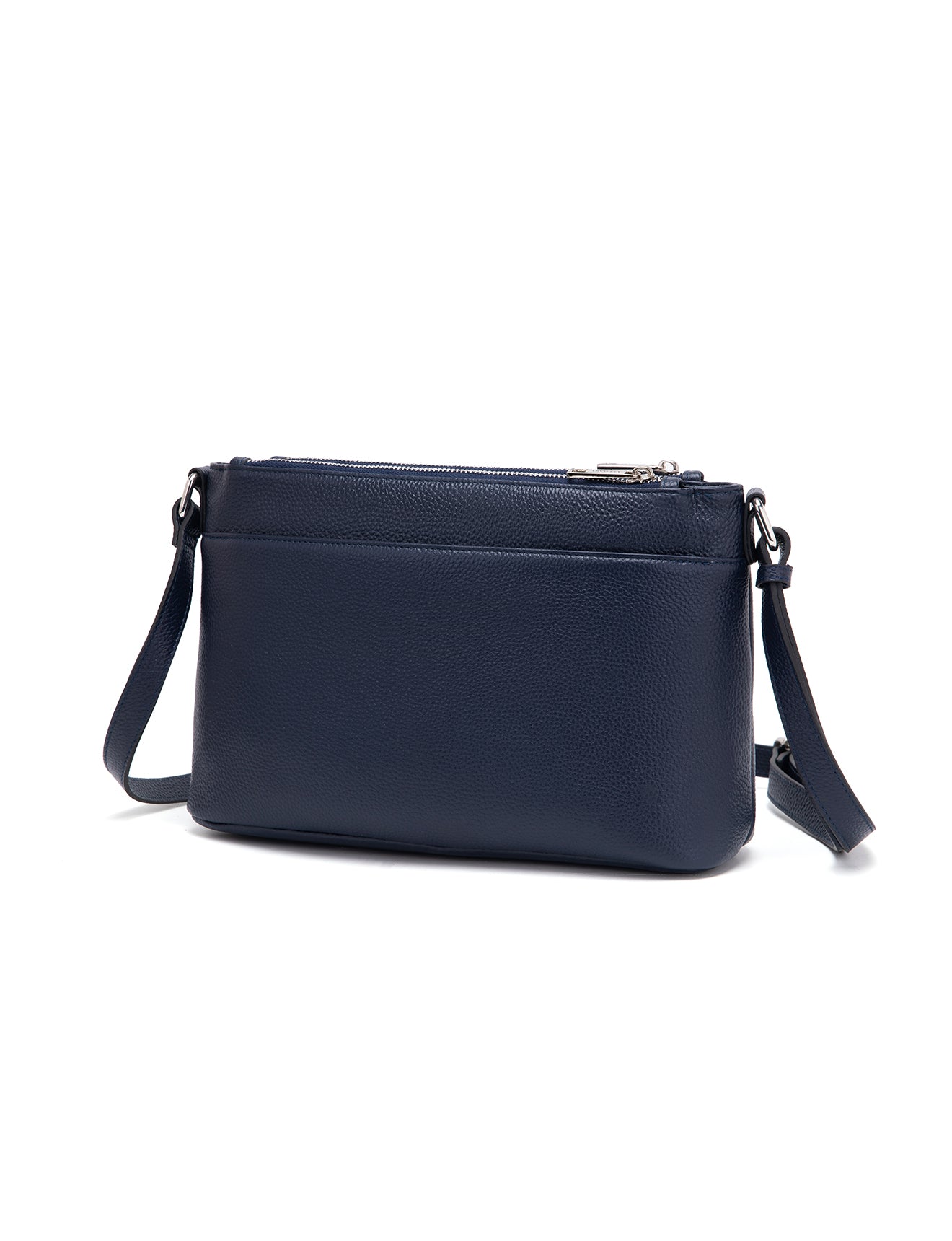 GABRIELLA TRIPLE COMPARTMENT LEATHER BAG- E1-0846-NVY