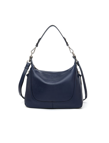MONTANA LEATHER HOBO BAG- E1-0850-NVY- NEW IN