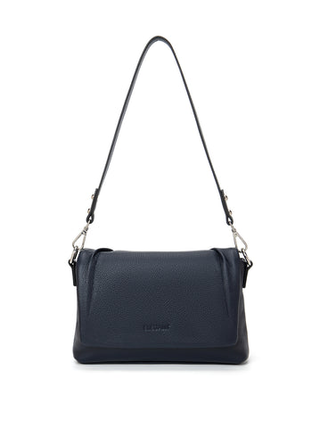 VIVIENNE LEATHER FLAP PVER BAG- E1-0853-NVY- NEW IN