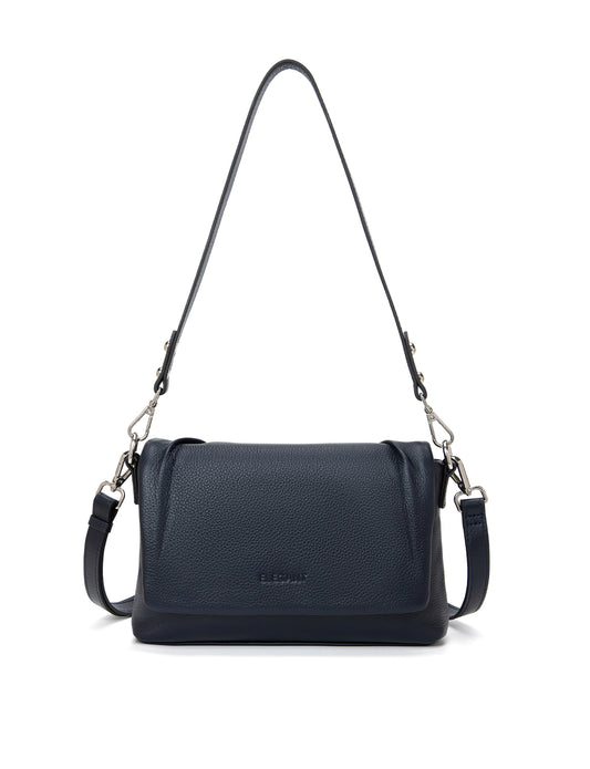 VIVIENNE LEATHER FLAP PVER BAG- E1-0853-NVY