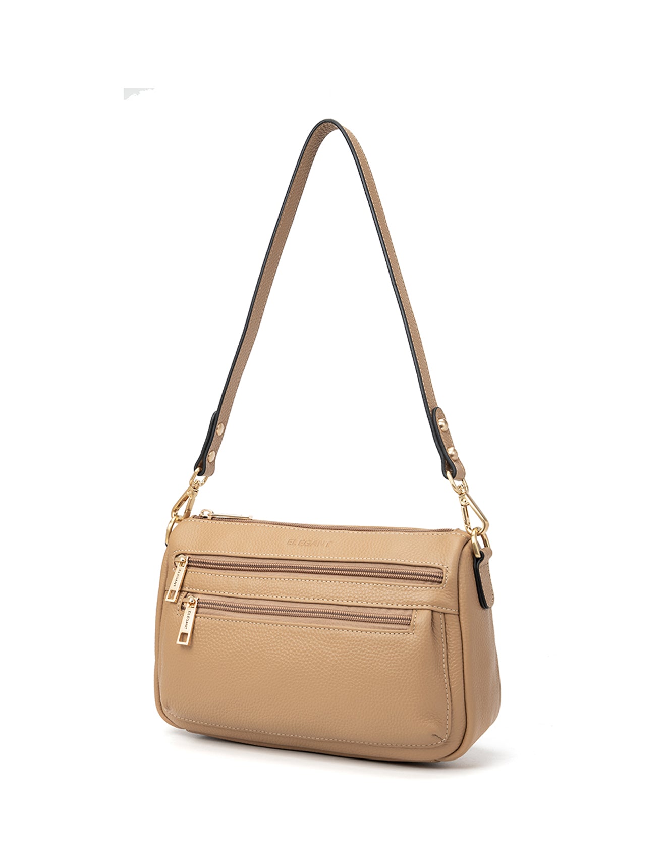 GABBY MULTI CMPT LEATHER XBODY BAG- E1-0856-CAM