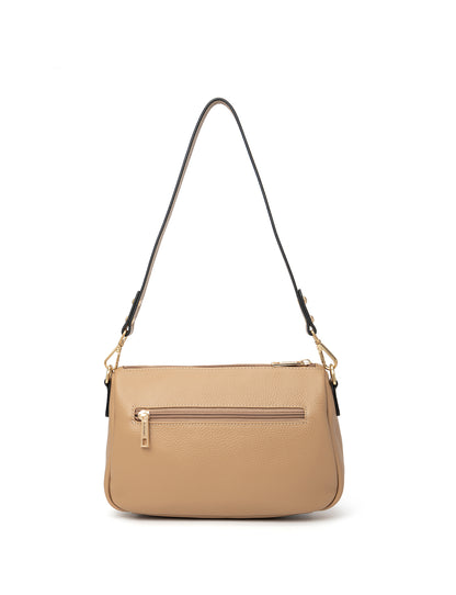GABBY MULTI CMPT LEATHER XBODY BAG- E1-0856-CAM