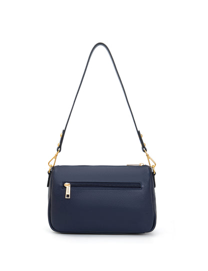 GABBY MULTI CMPT LEATHER XBODY BAG- E1-0856-NVY